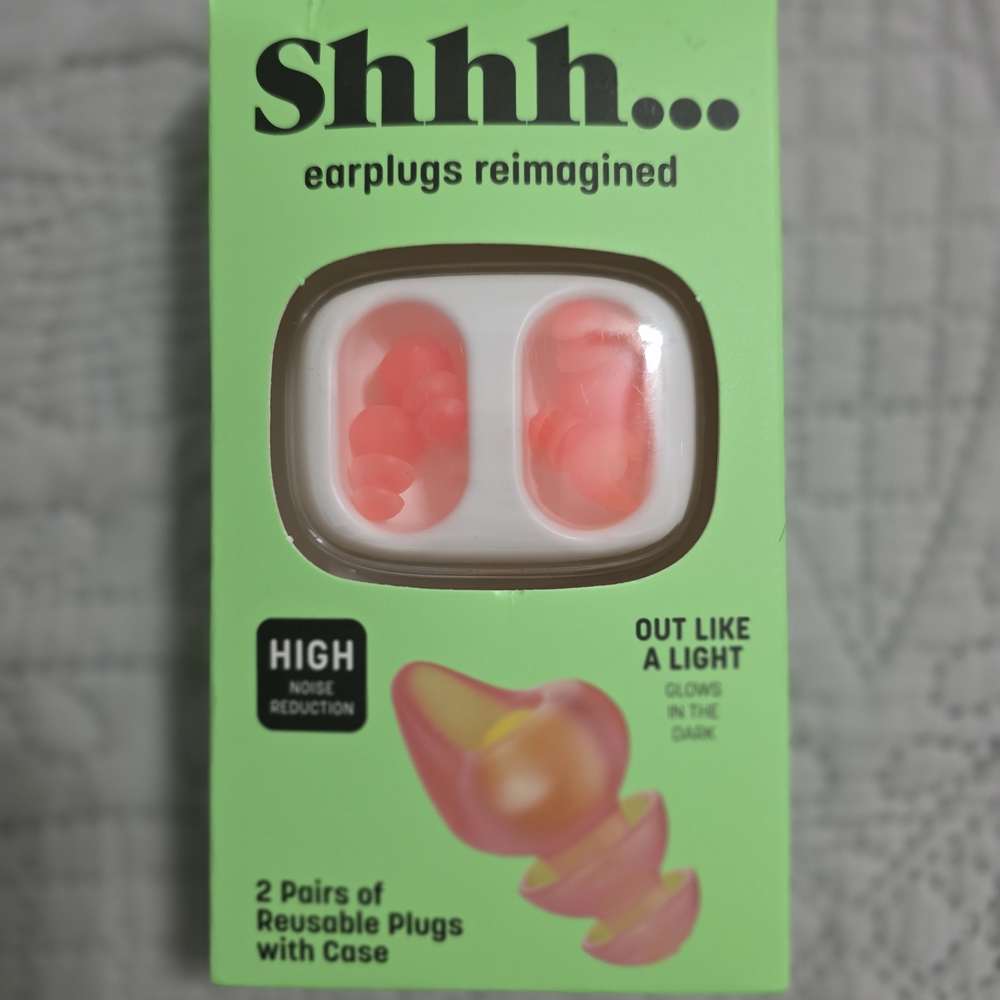 Pink Reusable Earplugs with Carrying Case